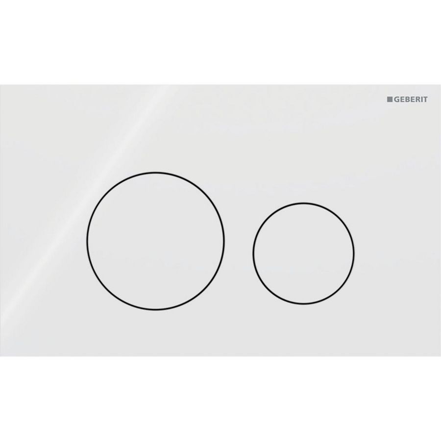 Bedieningsplaat 2-toets Sigma40 ROUND glas wit 115.628.SI.1