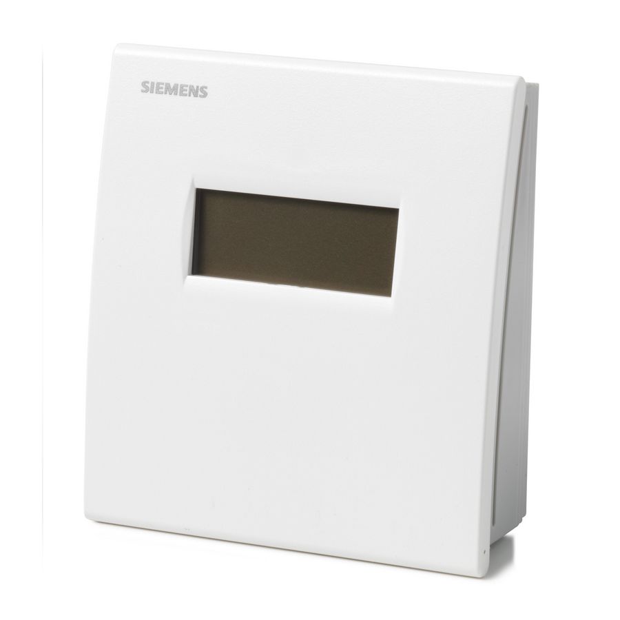 Ruimtetemperatuuropnemer / 0-10V met di QAA2061D
