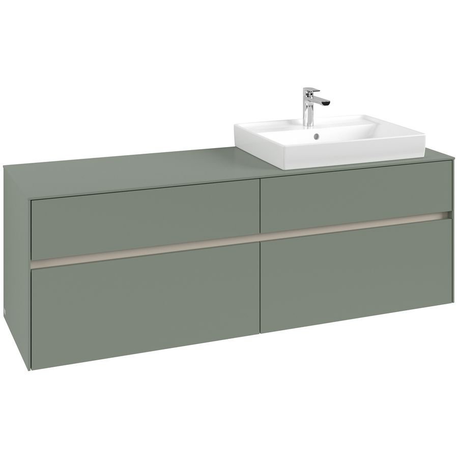 Wastafelonderkast Collaro 1600x548x500mm Soft Green C02300AF