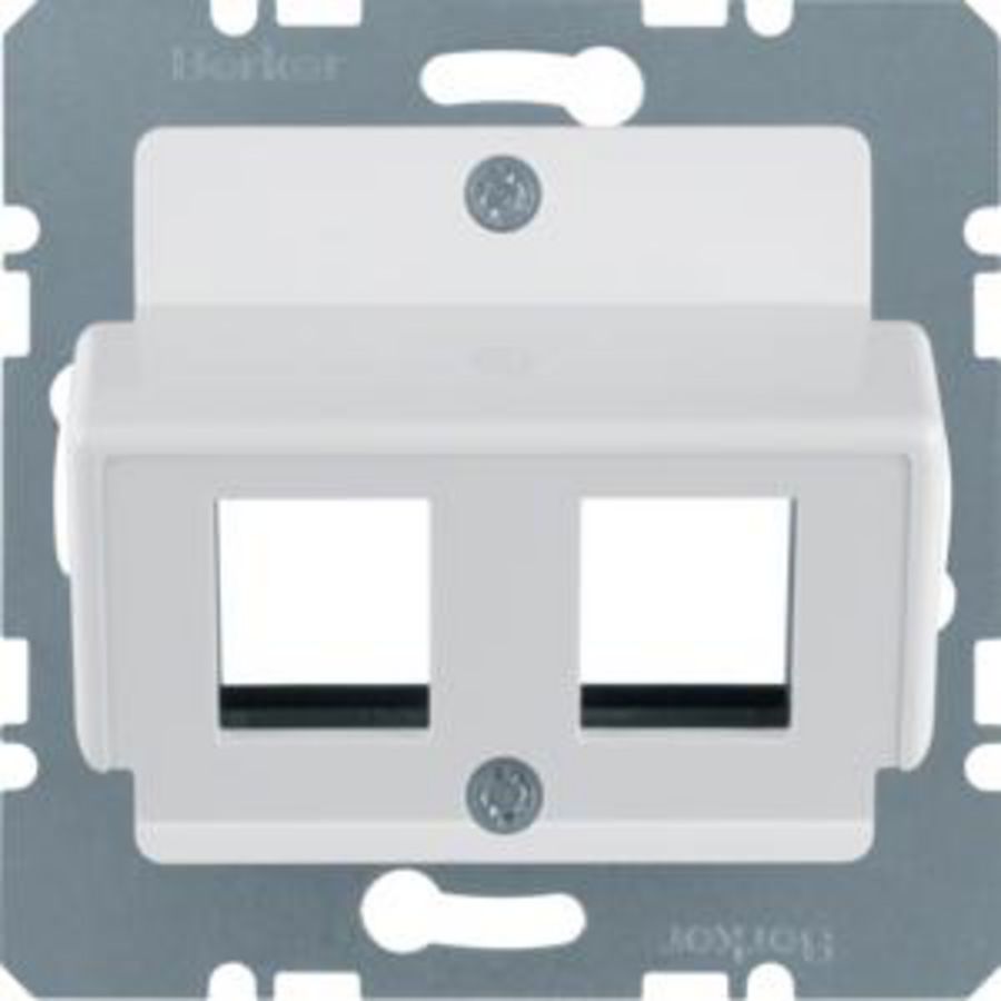 Centraalplaat dubbele module Reichle&DeMassari polar wit glans