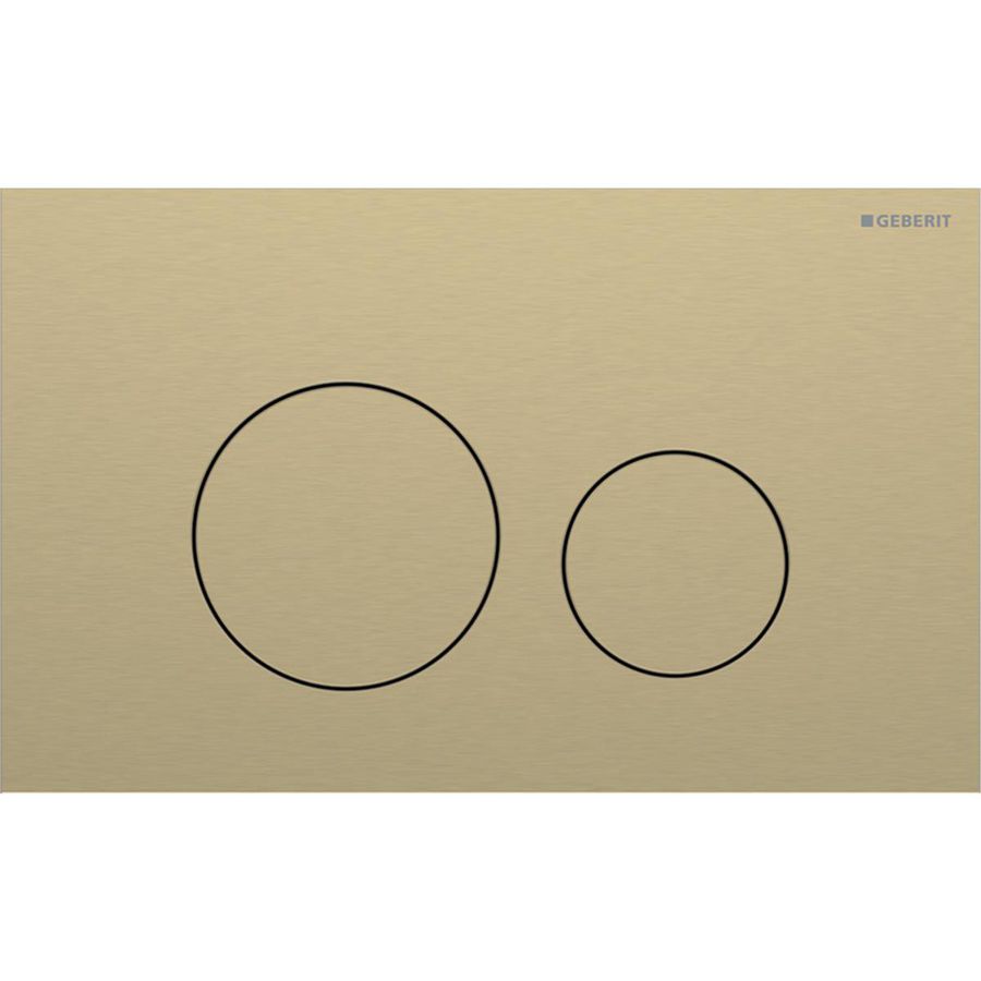 Bedieningsplaat 2-toets SIGMA40 ROUND geborsteld messingkleurig easy-to-clean
