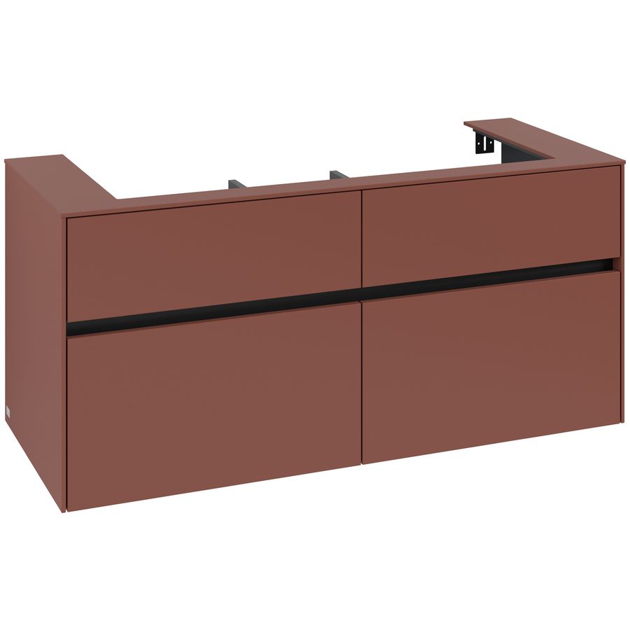 Wastafelonderkast Collaro 1200x548x500mm Wine Red C09100AH