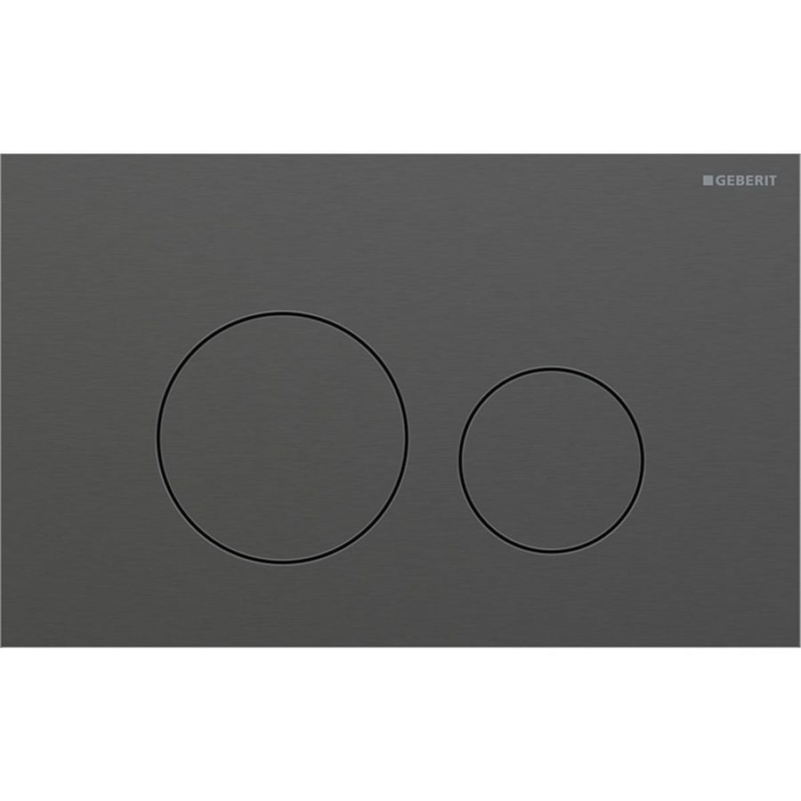 Bedieningsplaat 2-toets Sigma40 ROUND geborsteld zwartchroom