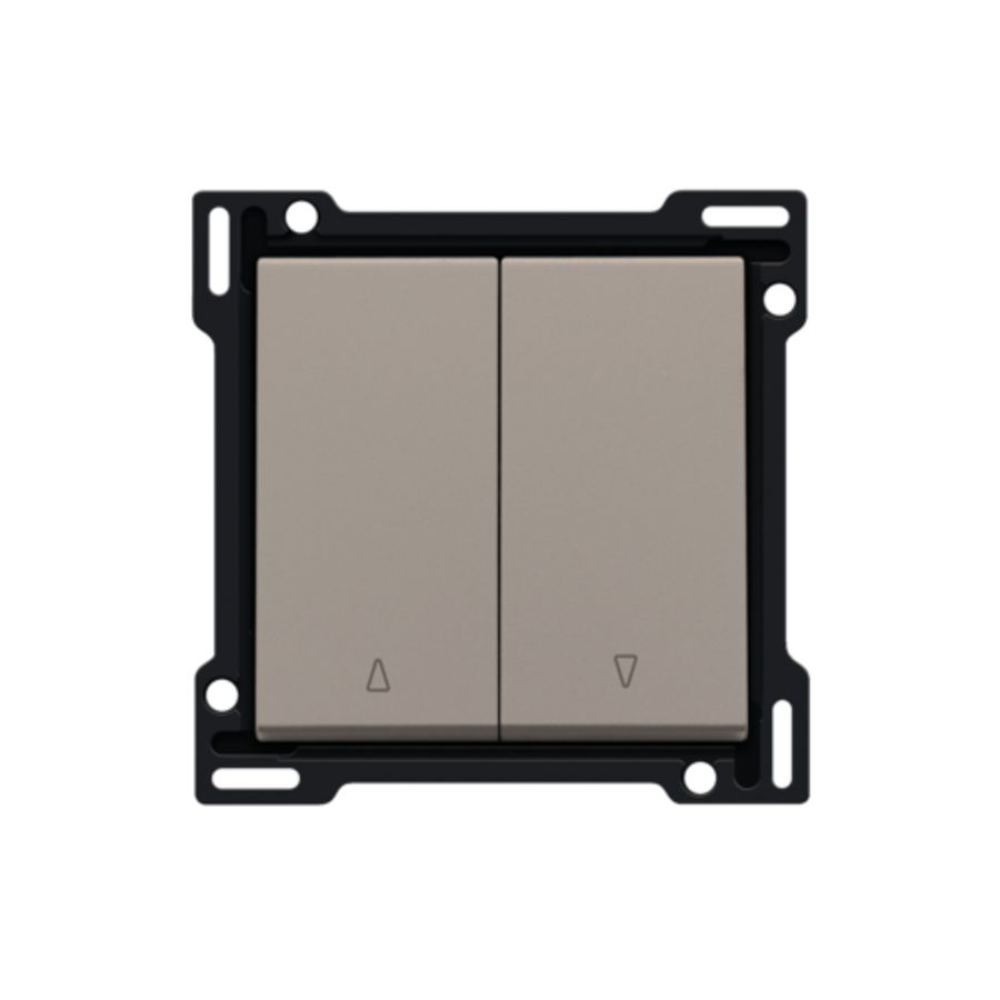 Afwerkingsset 2-voudige rolluikdrukknop bronze