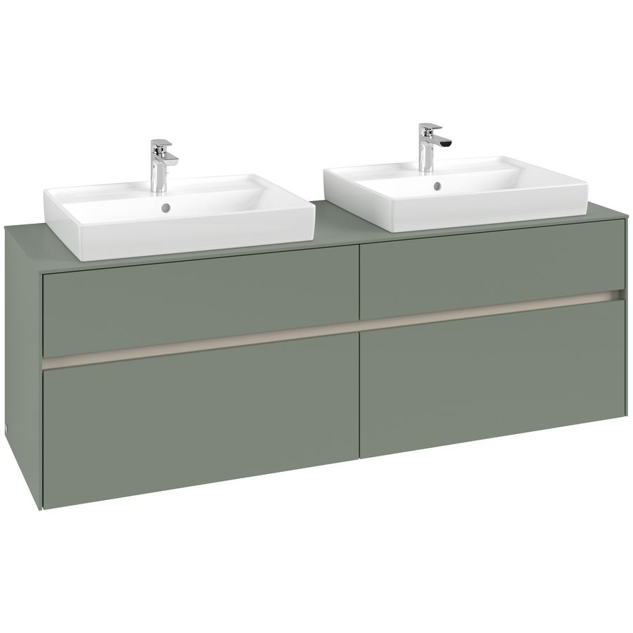 Wastafelonderkast Collaro 1600x548x500mm Soft Green C02400AF