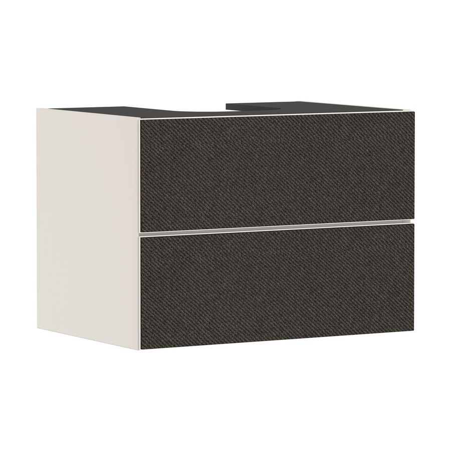 Badmeubel Xevolos E SMB 780/550 2L inbouwwastafel gesl. TDG