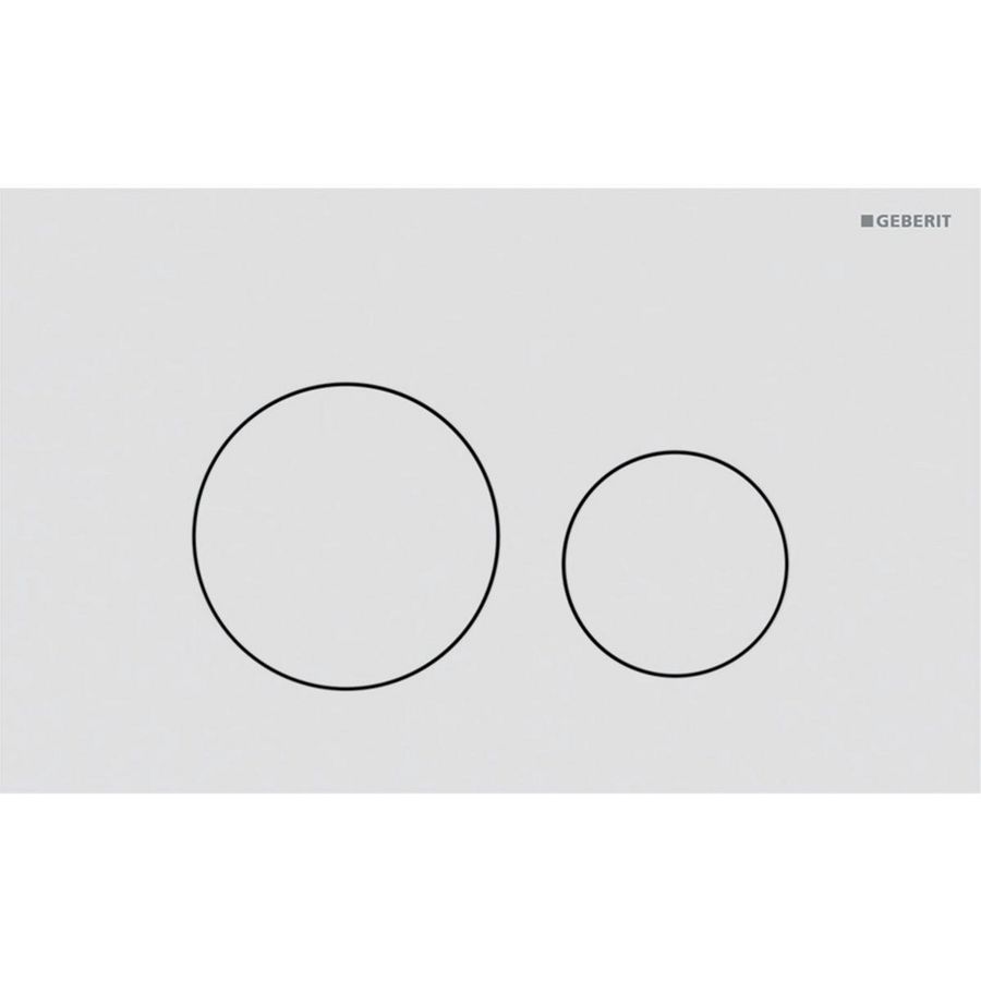 Bedieningsplaat 2-toets Sigma40 ROUND matwit easy-to-clean