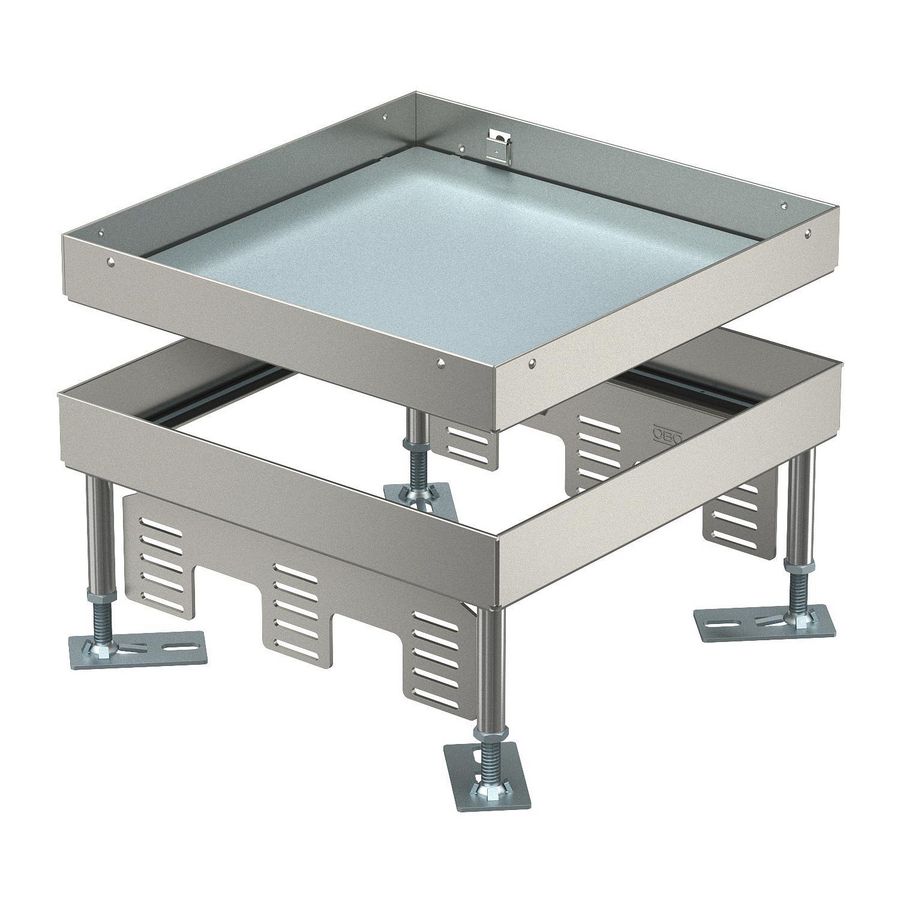 Vierkante cassette Blinddeksel 243x243x105 rvs
