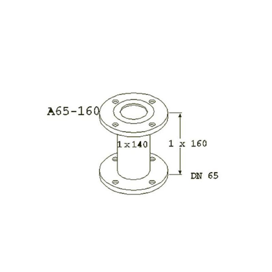 Passtuk A65-160 DN65 PN6 160mm