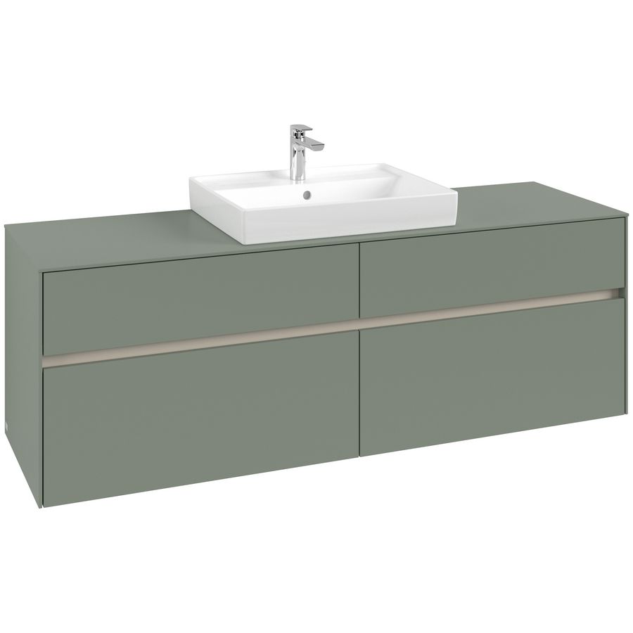 Wastafelonderkast Collaro 1600x548x500mm Soft Green C02500AF