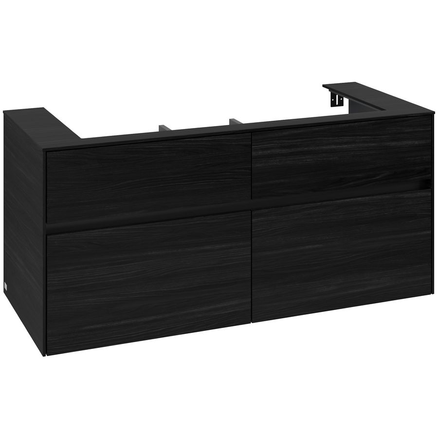 Wastafelonderkast Collaro 1200x548x500mm Black Oak C09100AB