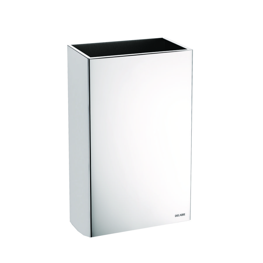 Afvalkorf muurmodel rechthoekig 20L RVS 304 glanzend