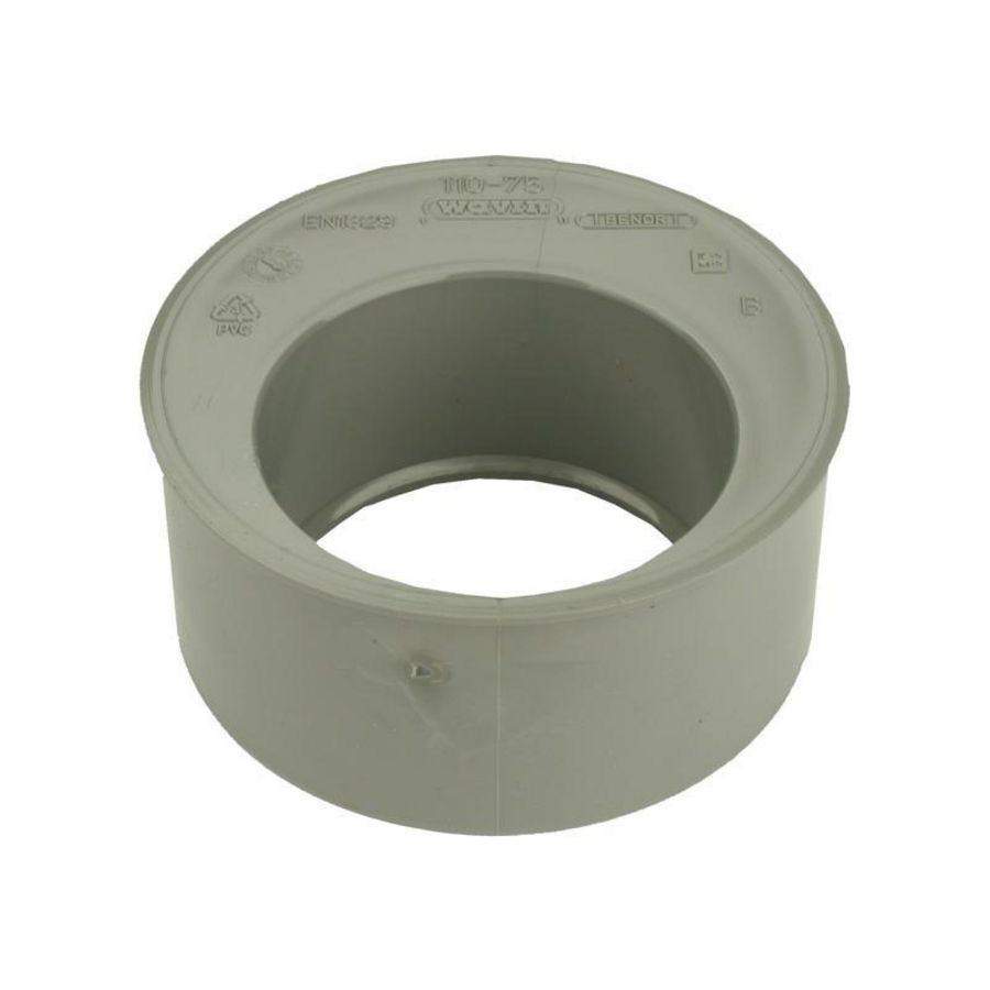 Wadal PVC lijm inzetverloopring 90x75mm grijs