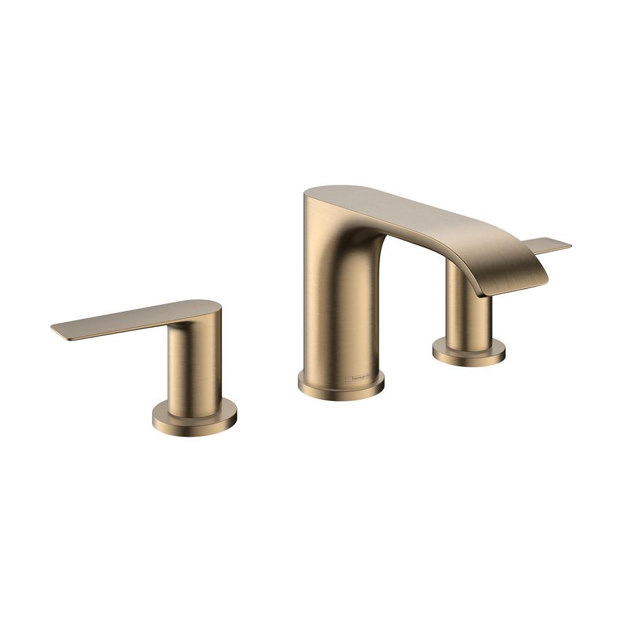 Wastafelmengkraan Vivenis 3-gats 90+PopUp trekwaste Brushed Bronze