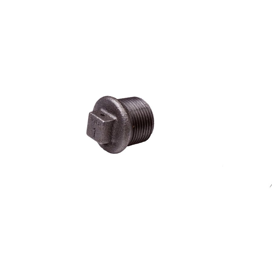 Stop m/rand m/gat vierkant nr.294 1.1/4" bt. malleabel gietijzer zwart VVE=5