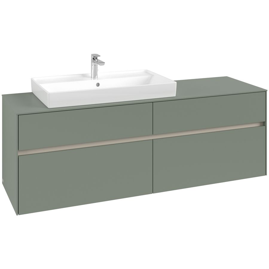 Wastafelonderkast Collaro 1600x548x500mm Soft Green C02600AF