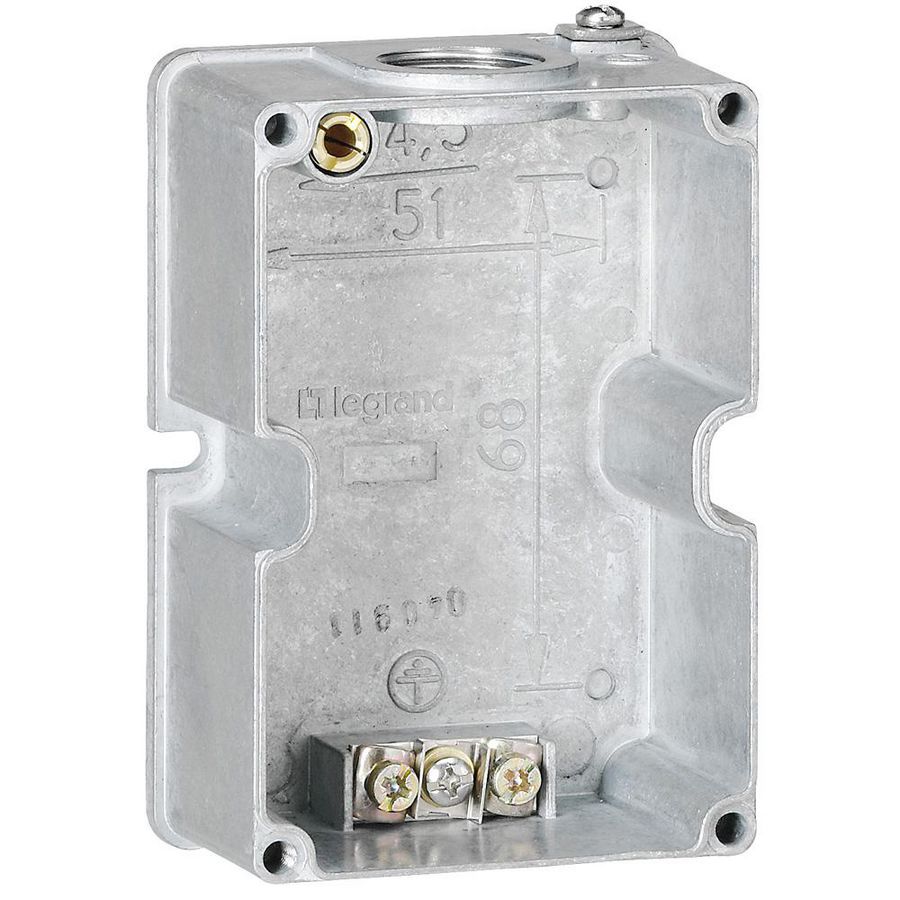 Opbouwdoos tbv toestelcontactstop 16A 3-polig Hypra