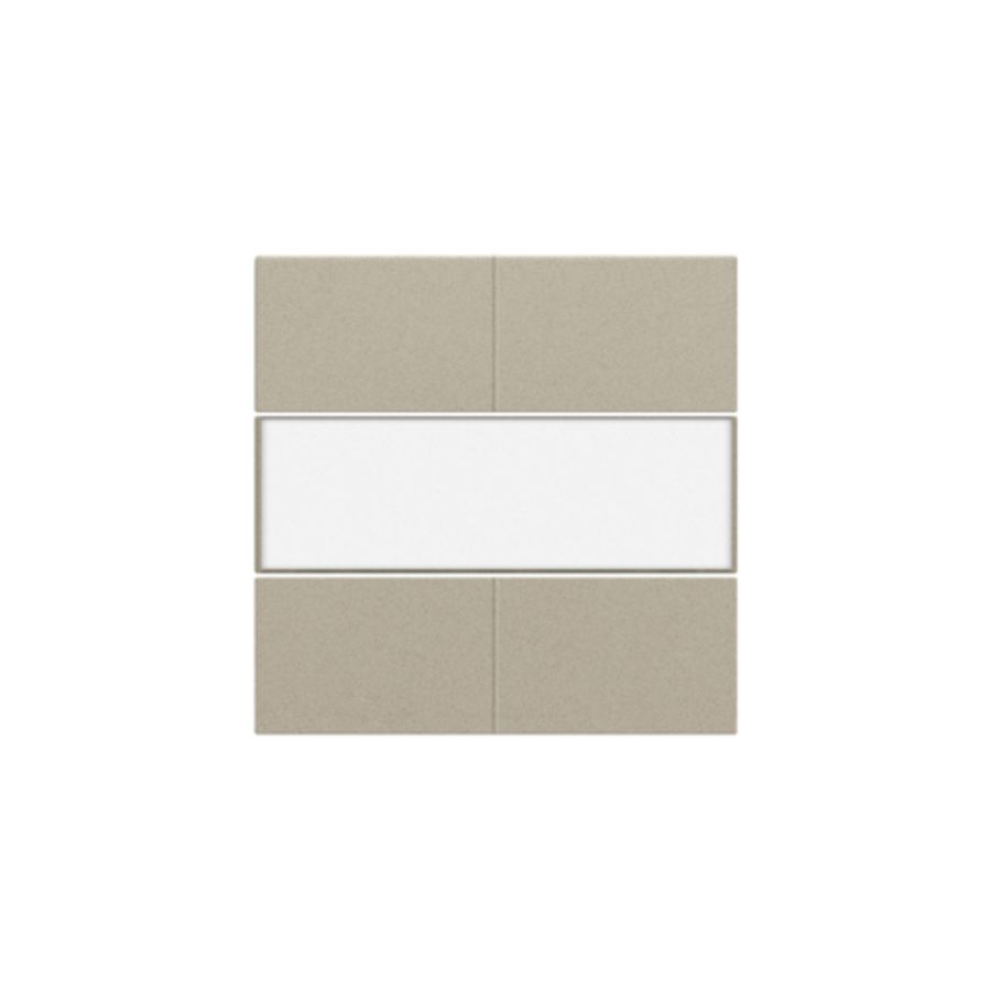 Afwerkingsset 4-voudige pot.vrij knop 24V tekstveld champagn