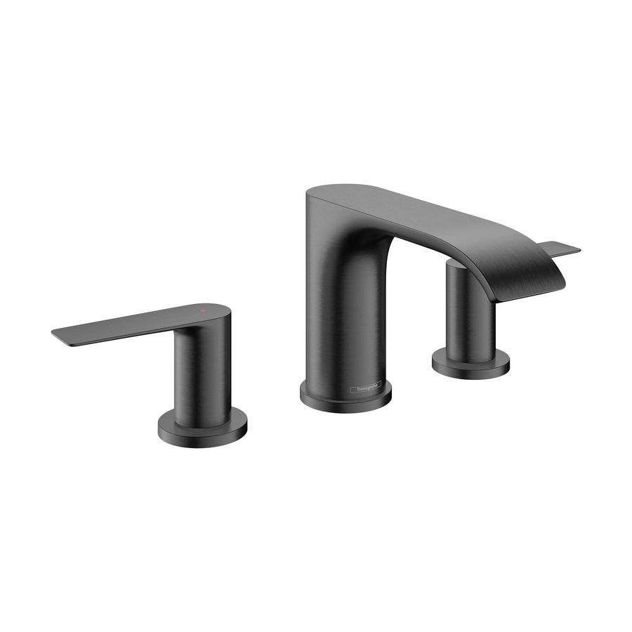 Wastafelmengkraan Vivenis 3-gats 90+PopUp trekwaste Brushed Black Chrome