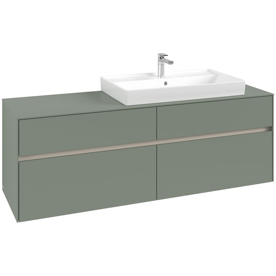 Wastafelonderkast Collaro 1600x548x500mm Soft Green C027B0AF