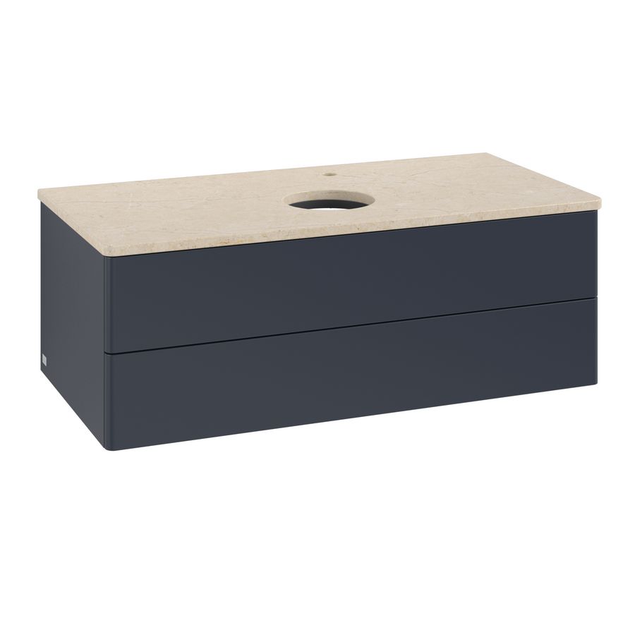 Wastafelonderkast Antao 1000x360x500mm Mid.Blue Matt Lacquer L20053HG
