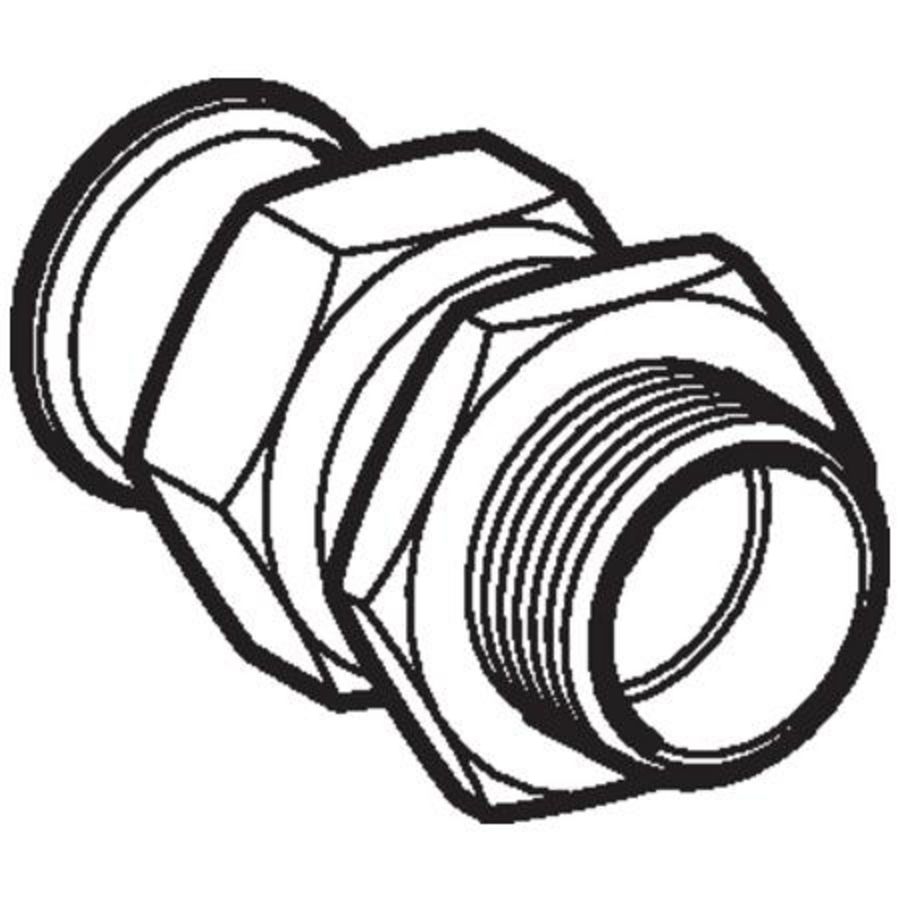 3-del. koppeling (wartel RVS) MAPRESS RVS siliconenvrij (LABS-vrij) 35x1.1/4"bt.