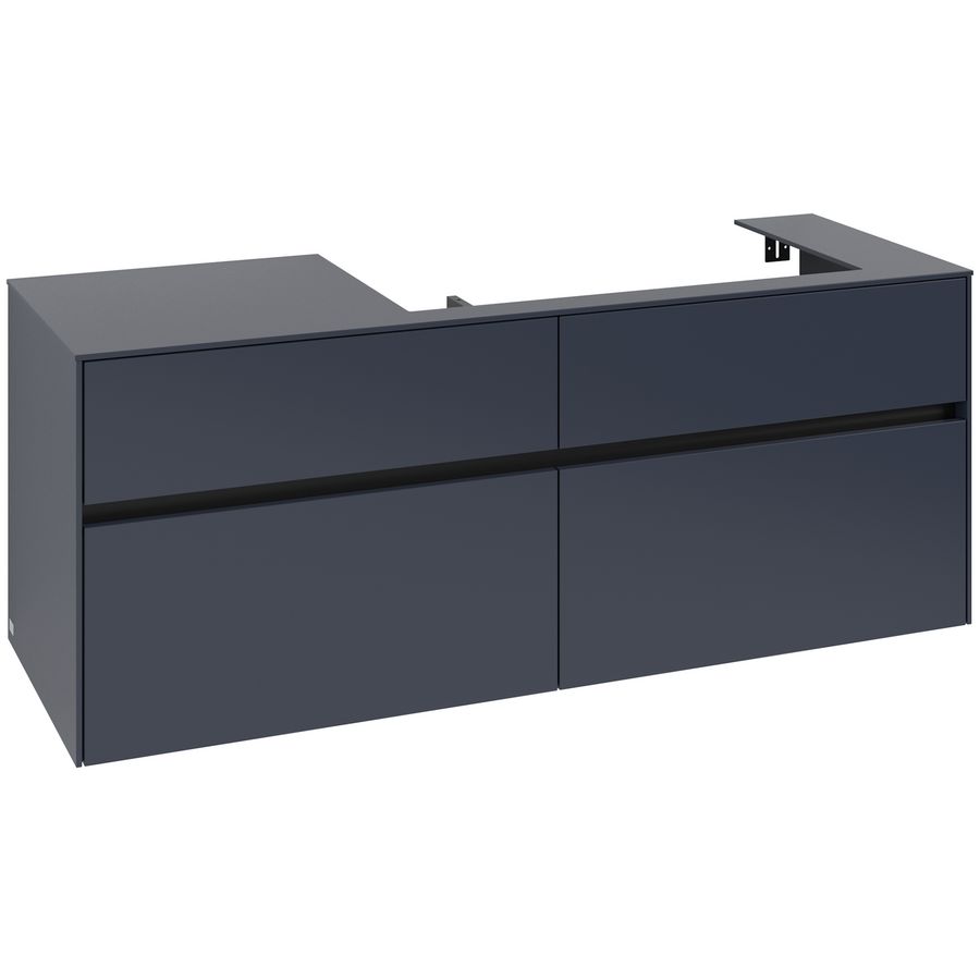 Wastafelonderkast Collaro 1400x548x500mm Marine Blue C090B0VQ