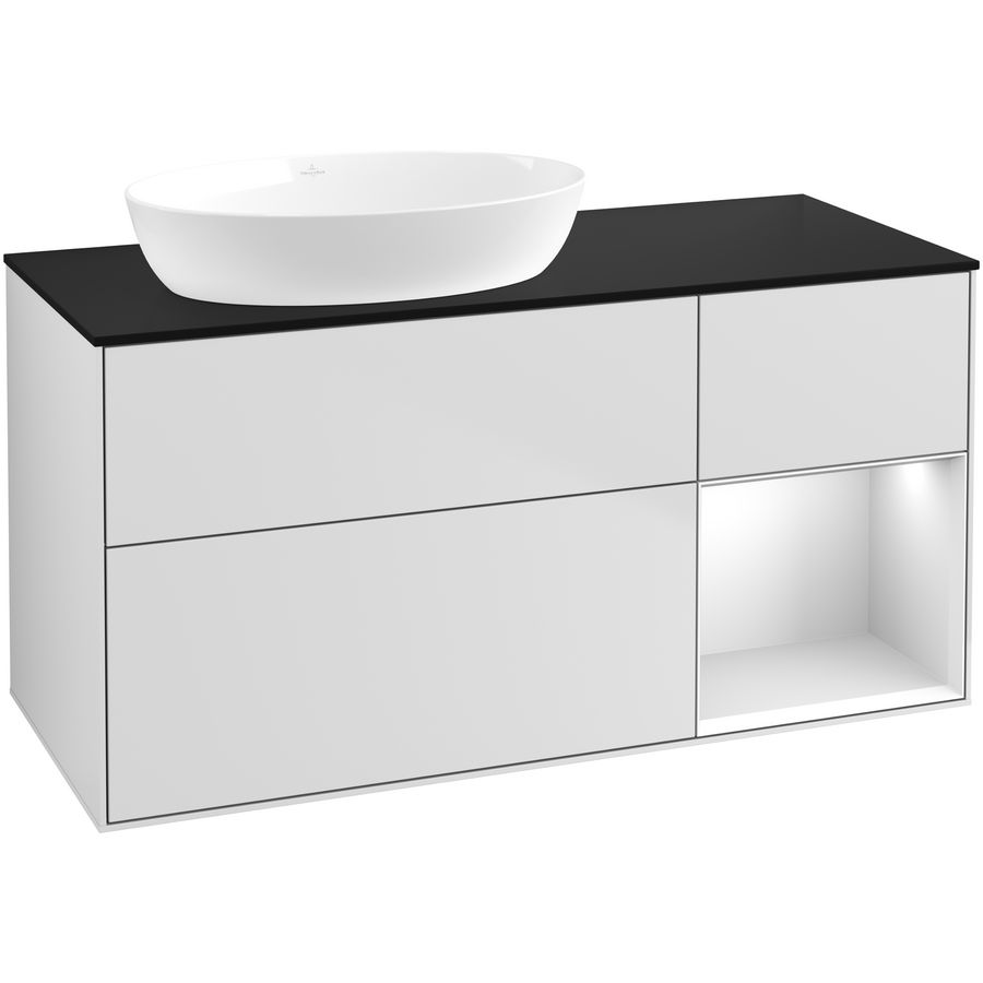 Wastafelonderkast Finion 1200x603x501mm White Matt Lacquer FA52MTMT