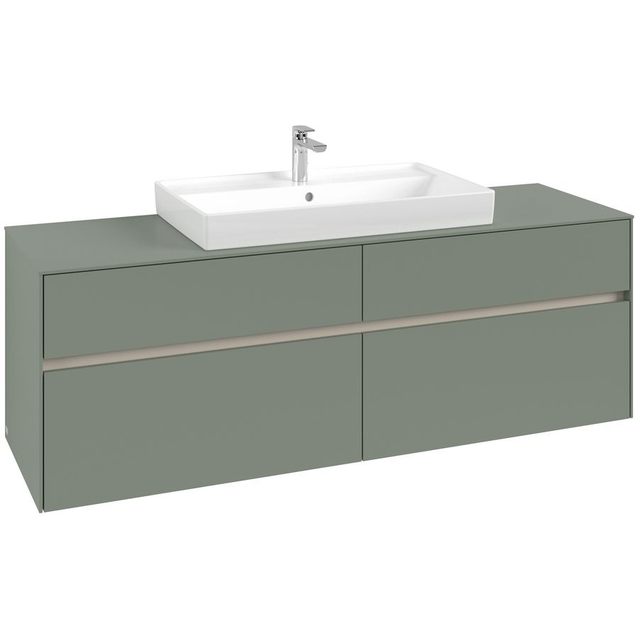 Wastafelonderkast Collaro 1600x548x500mm Soft Green C028B0AF