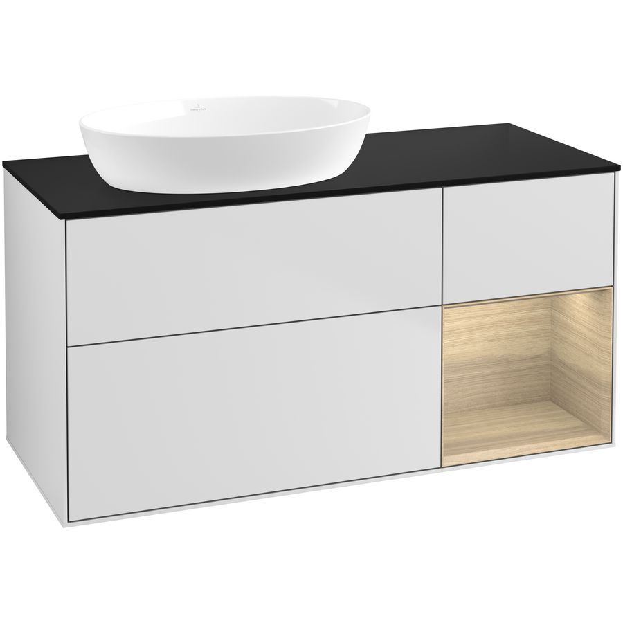 Wastafelonderkast Finion 1200x603x501mm White Matt Lacquer FA52PCMT