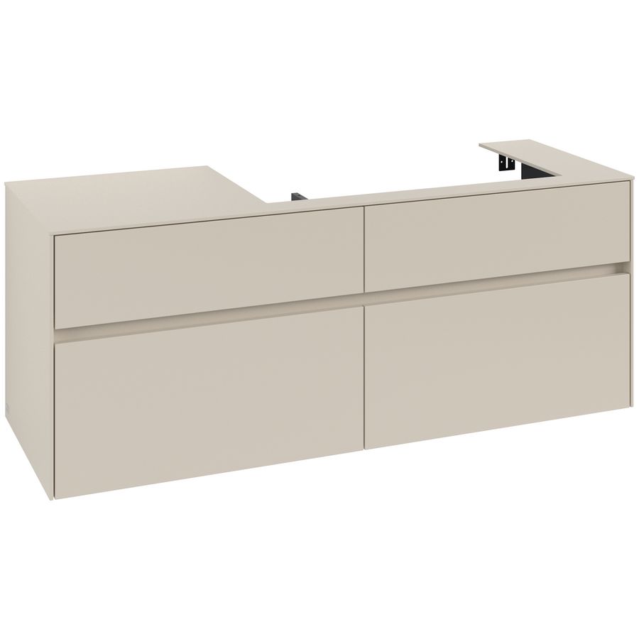 Wastafelonderkast Collaro 1400x548x500mm Cashmere Grey C090B0VN