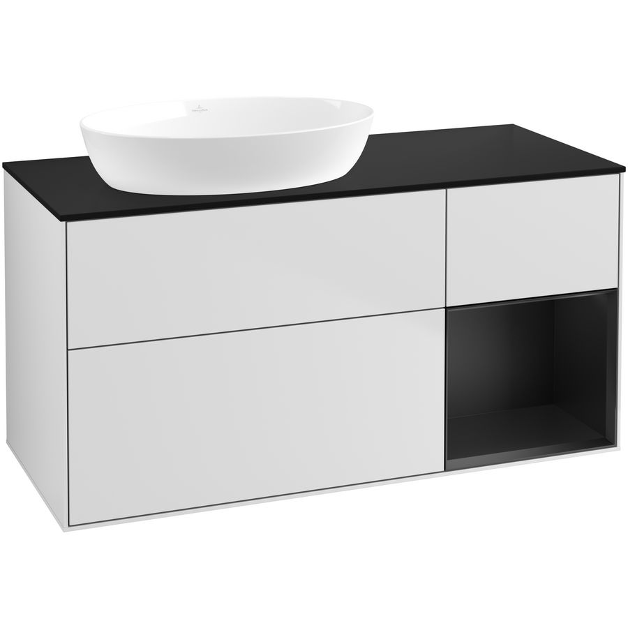 Wastafelonderkast Finion 1200x603x501mm White Matt Lacquer FA52PDMT