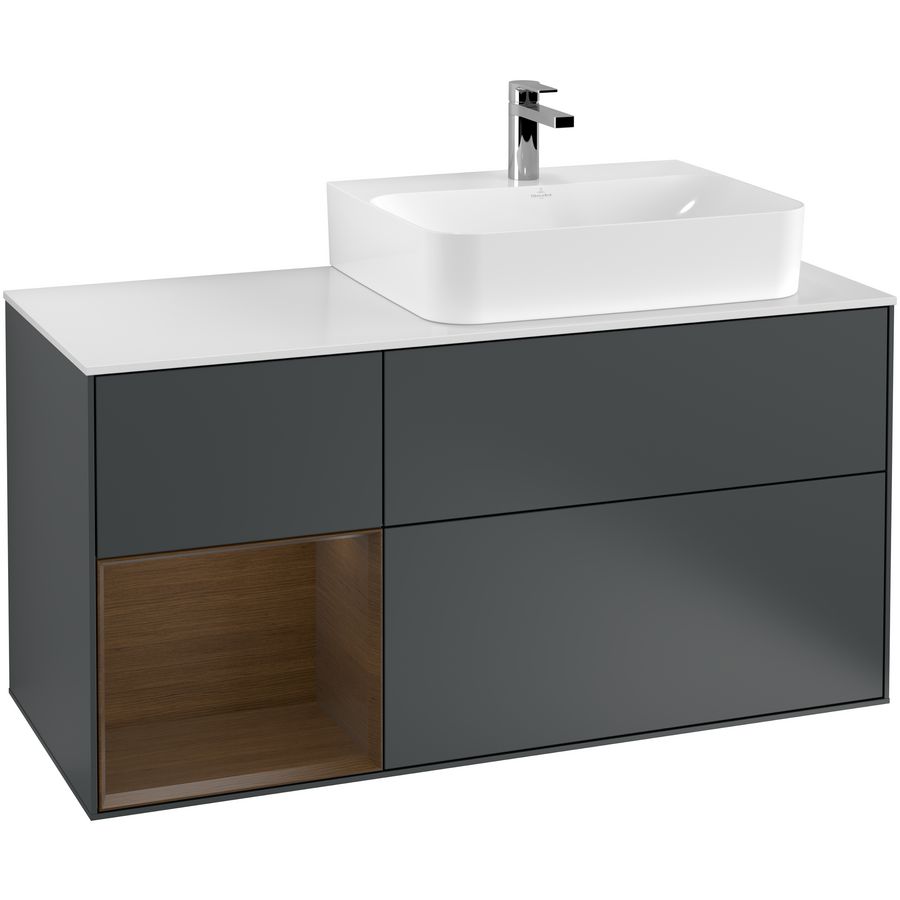 Wastafelonderkast Finion 1200x603x501mm Mid.Blue Matt Lacquer G141GNHG