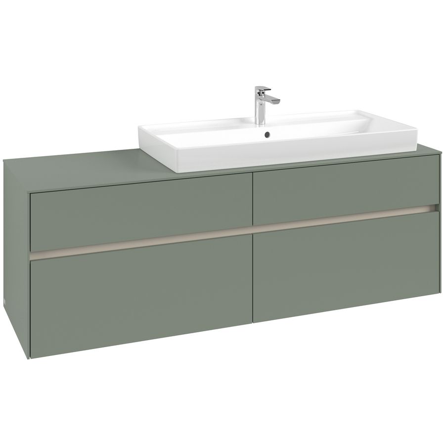 Wastafelonderkast Collaro 1600x548x500mm Soft Green C03000AF