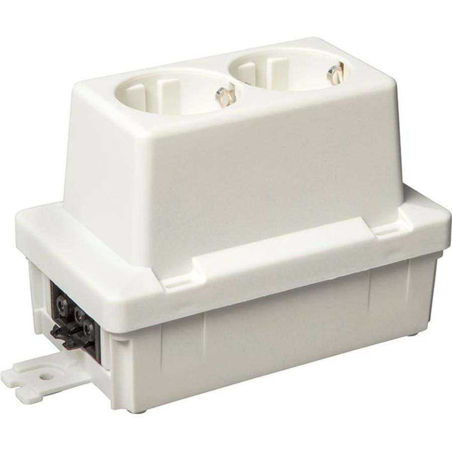 Wandcontactdoos 2-v GST18 voeding trekdoos recycled VVE=5
