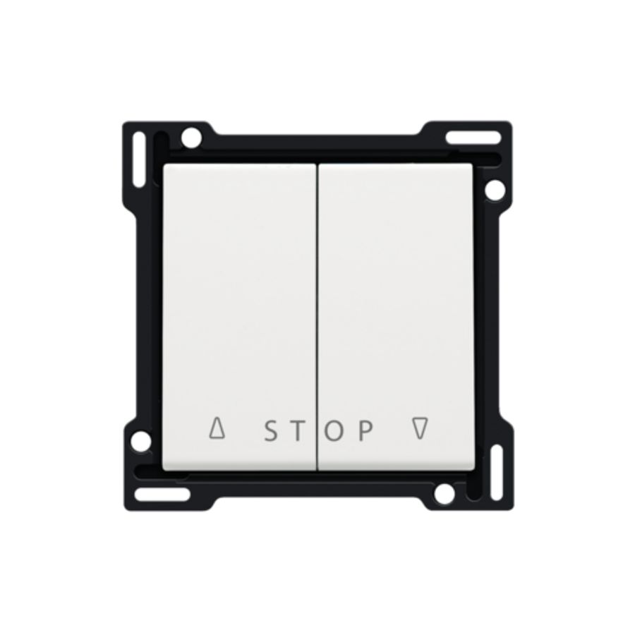 Afwerkingsset 2-voudige rolluikdrukknop elek.sturing white c