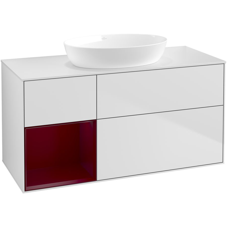 Wastafelonderkast Finion 1200x603x501mm White Matt Lacquer FA61HBMT
