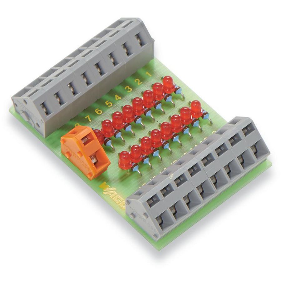 Componentenmodule met LED met 16 stuks LED rood 289-202