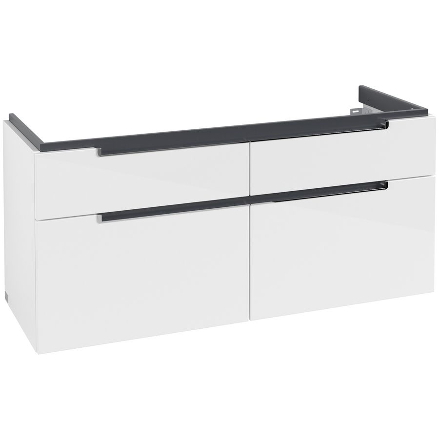 Subway 2.0 wastafelonderbouw 1287x590x449mm gl. white 4xla