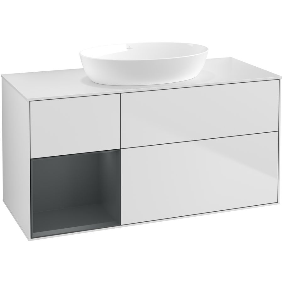 Wastafelonderkast Finion 1200x603x501mm White Matt Lacquer FA61HGMT