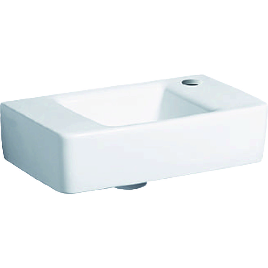 Renova Plan fontein 40x25cm met kraangat rechts zonder overloop wit