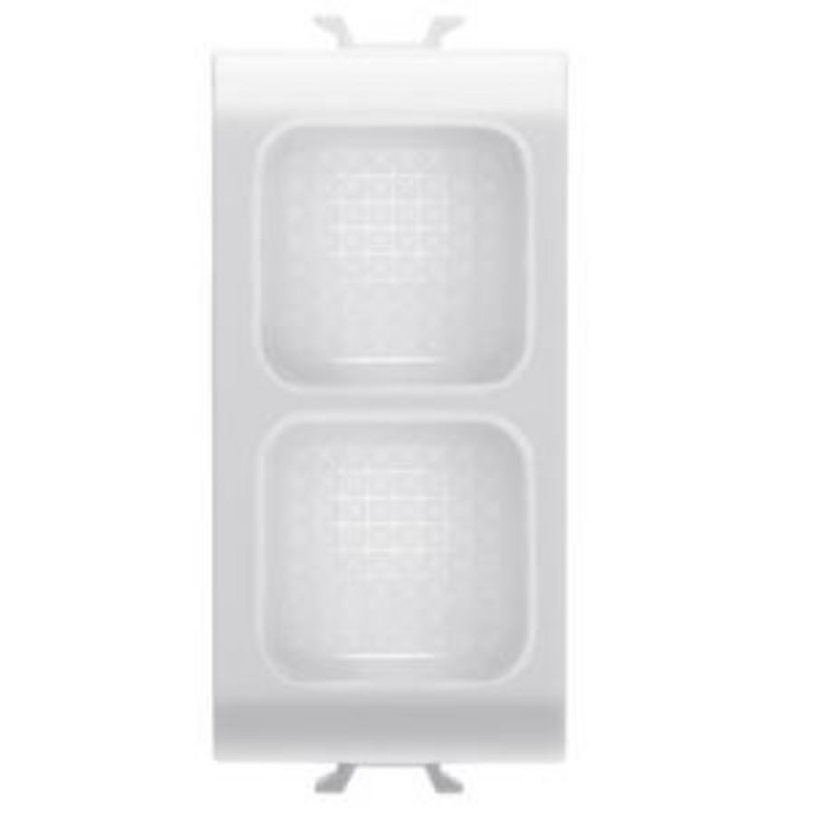 DOUBLE INDICATOR LAMP-OPAL-1 MODULE-SATIN WHITE-CHOR