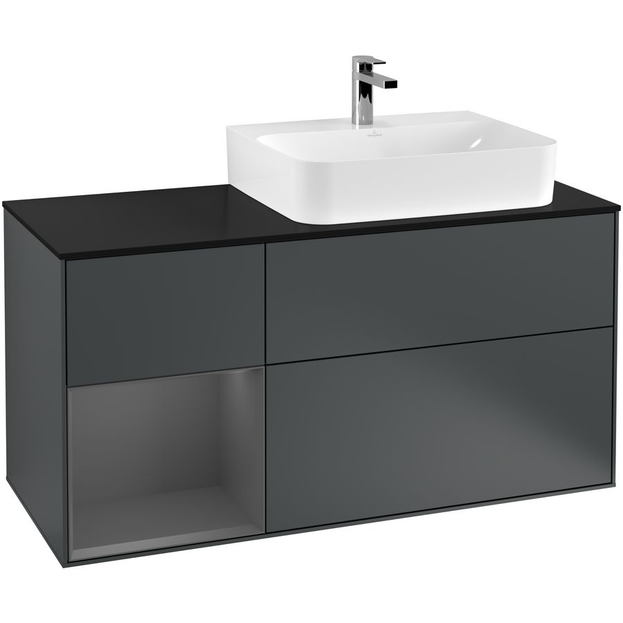 Wastafelonderkast Finion 1200x603x501mm Mid.Blue Matt Lacquer G142GKHG