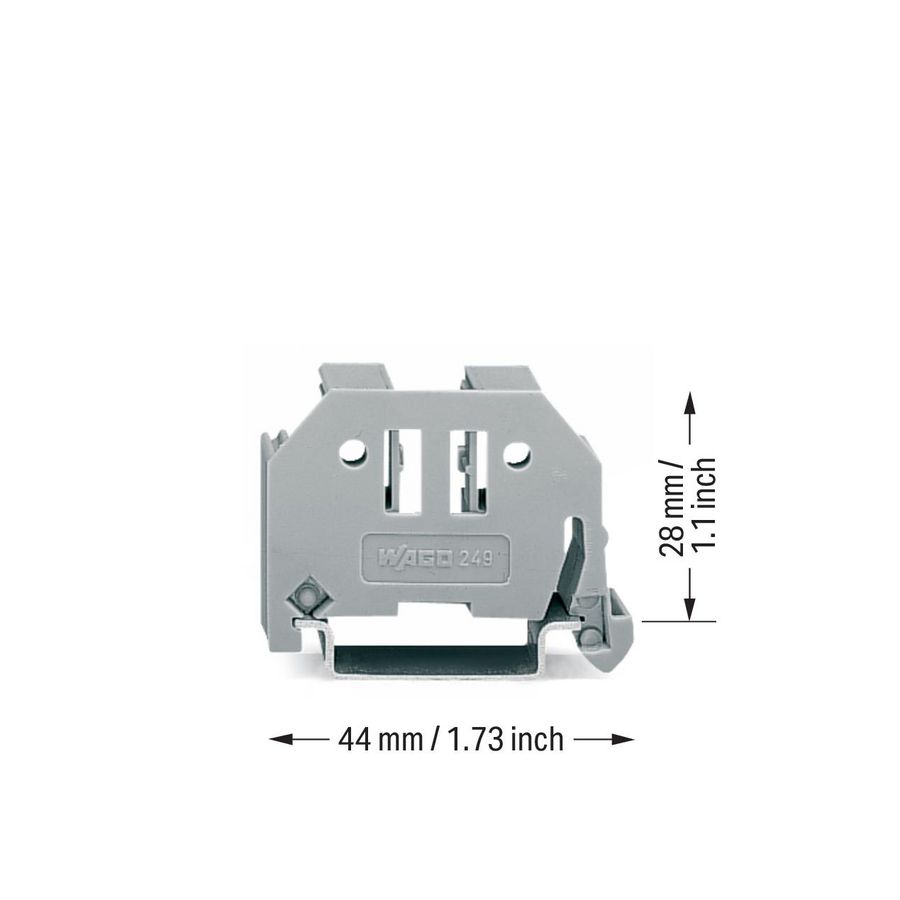 Eindklem 10mm draagrail 35 x 15/35 x 7,5 gr 249-117 VVE=25