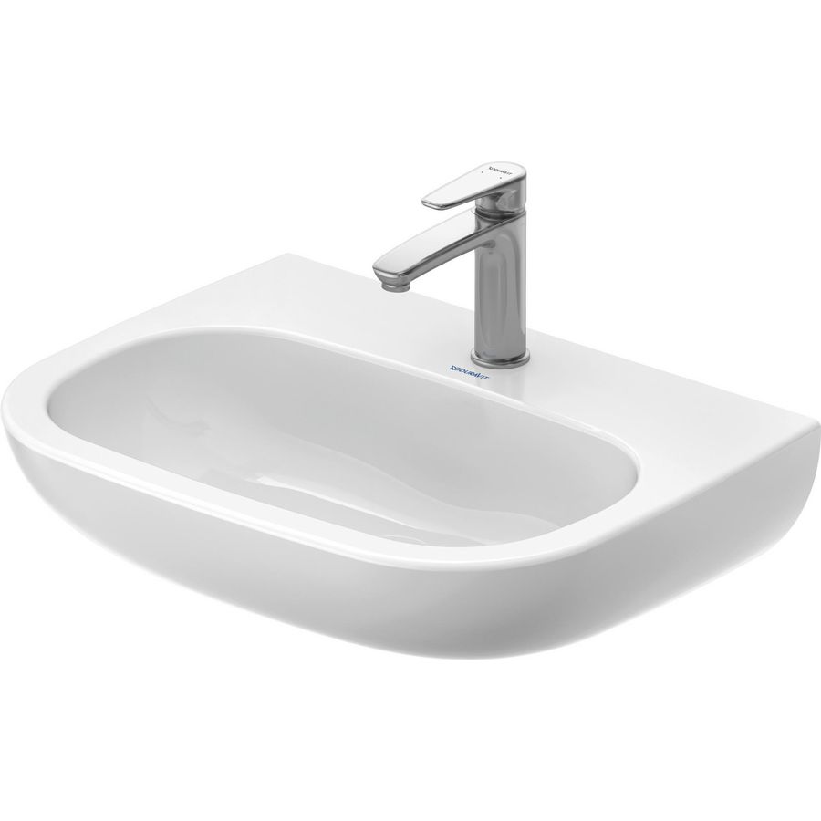 D-CODE #231160 Med wastafel 600mm wit met kraangat