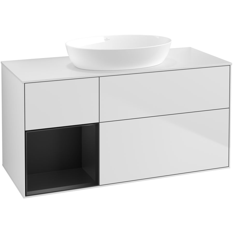 Wastafelonderkast Finion 1200x603x501mm White Matt Lacquer FA61PDMT