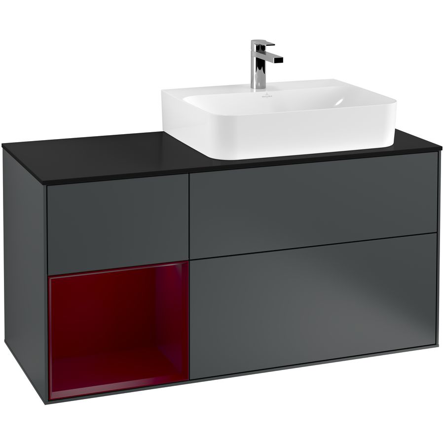Wastafelonderkast Finion 1200x603x501mm Mid.Blue Matt Lacquer G142HBHG
