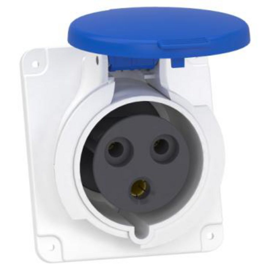 Inbouwcontactdoos Gehoekt 2P+A 32A 200-250V AC 6h PratiKa