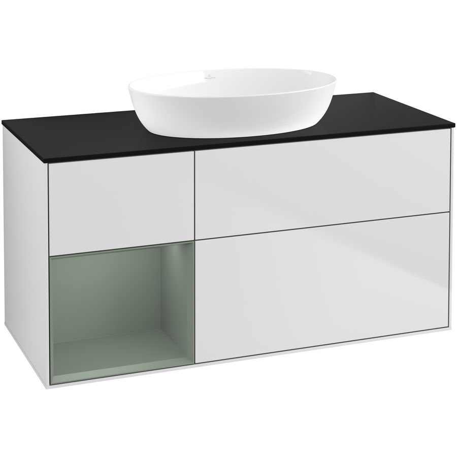 Wastafelonderkast Finion 1200x603x501mm White Matt Lacquer FA62GMMT