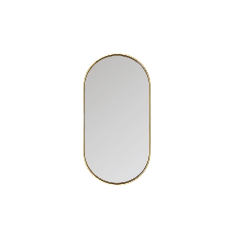 Design spiegel TOKIO ovaal met dikke rand, goud 100x50cm met verlichting